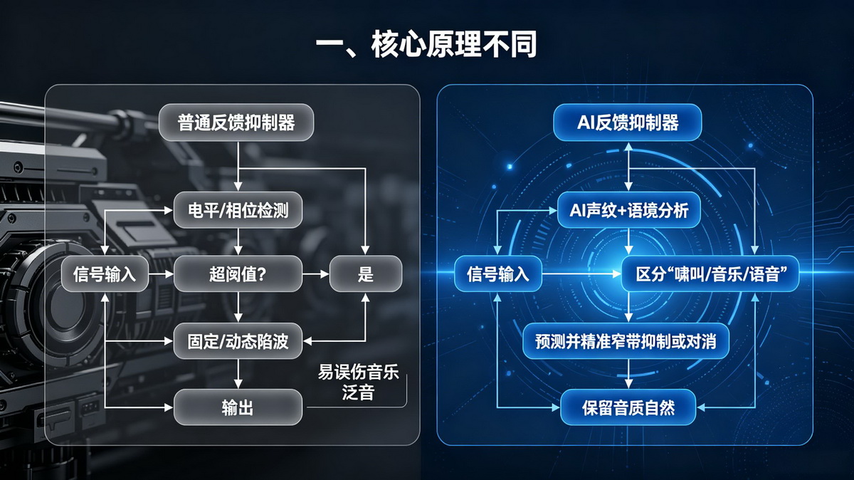 普通反馈抑制器和AI反馈抑制器的区别